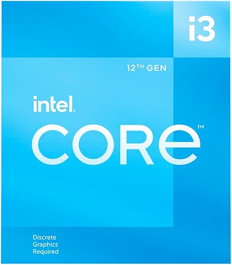 Intel® Core™ 12th Gen i3-12100F desktop processor, featuring PCIe Gen